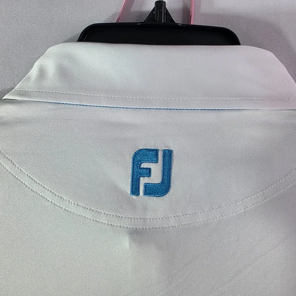 Foot Joy Mens Short-sleeve Golf Polo Shirt 2XL White Polyester NWT